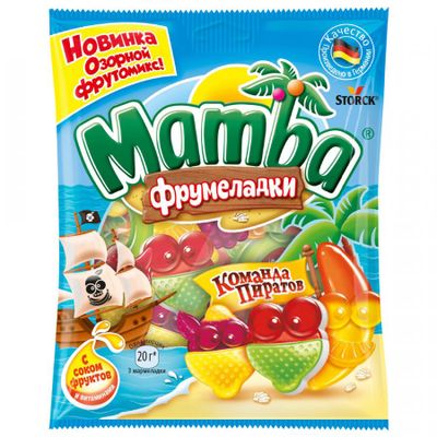 Мармелад жевательный Mamba Фрумеладки команда пиратов, 70г