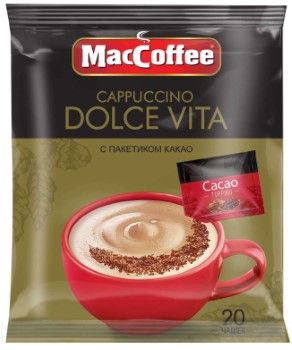 Кофе MacCoffee Мак Капучино Дольче Вита растворимый,  м/у 24г*20шт*20