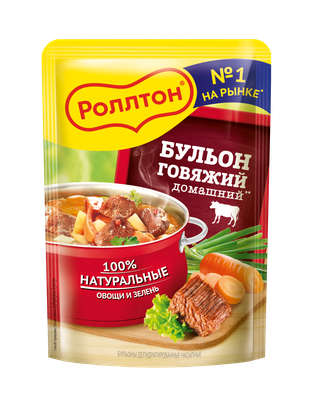Бульон Роллтон домашний/говядина 90г 1/24 (20013905)