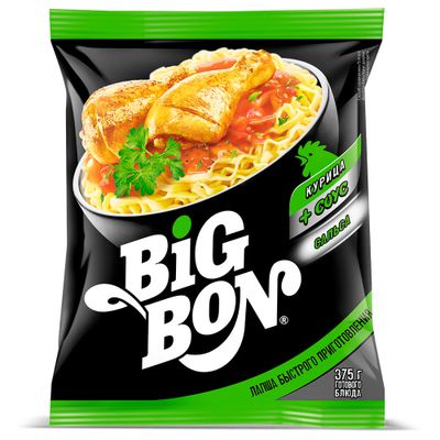 Лапша BIGBON Курица + соус Сальса 75г (48)