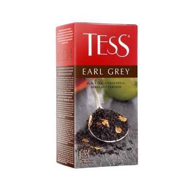 Чай черный Tess Earl Gray, в пакетиках, 1,8г*25шт
