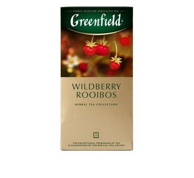 Чай травяной Greenfield Wildberry Rooibus, в пакетиках, 1,5г*25шт