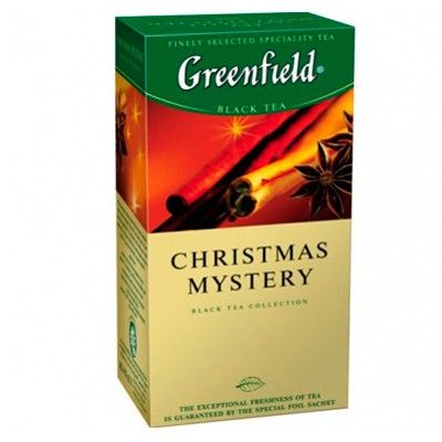 Чай листовой черный Greenfield Christmas Mystery, (1,5г*25п)*10
