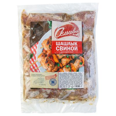 Шашлык Сельсовет свиной, белый маринад в/у, зам
