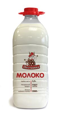 Молоко Пестравка ПЭТ 3,2%, 2л