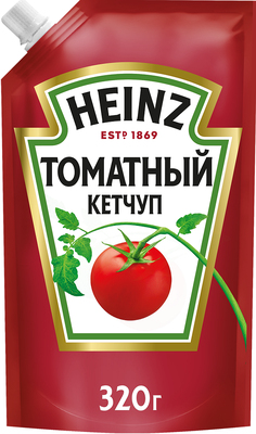  Кетчуп томатный Heinz классический, дой-пак, 320г