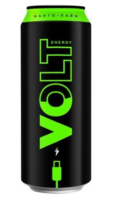 Энергетический газированный напиток VOLT ENERGY безалкогольный  со вкусом манго и лайма ж/б 0,45*24