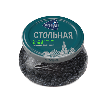 Икра осетровая Русское море Стольная имитация пастеризованная 230г ст/б 1/6