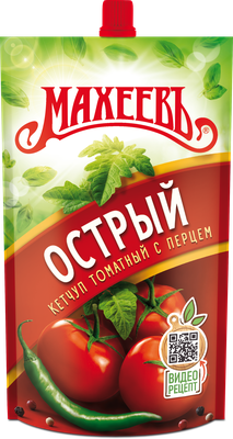 Кетчуп Махеев Острый Томатный Д/П 300г.