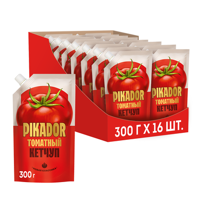 Кетчуп томатныйPIKADOR Томатный Дой-пак, 300г