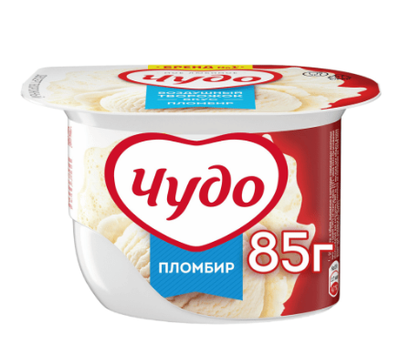 Десерт Творожный Чудо Пломбир 85г 5,8%