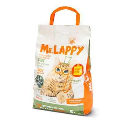 Наполнитель комкующийся Mr.LAPPY TOFU Зеленый чай 5 л (2,5 кг)