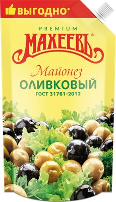 Майонез Махеев Оливковый 50,5% ДПДЗ 400 мл.