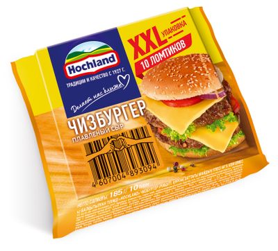 Сыр плавленый Hochland Чизбургер, ломтики, 150г Сыр плавленый Hochland Чизбургер, ломтики, 150г