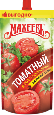 Кетчуп Махеев Томатный традиционный Д/П 260 гр.