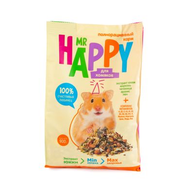 Корм MR HAPPY сухой для хомяков 900 г