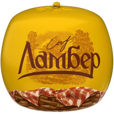 Сыр Ламбер круг 50% пленка вес 1 кг (270 сут)