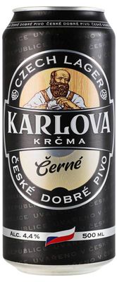 Пиво Карлова Крчма Черный темное, пастер.,фильтр. 4,4% ж/б 0,5л*24 (В)