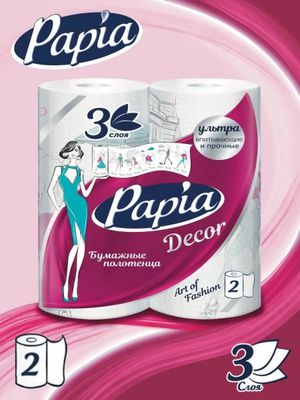 Полотенце бумажное Paria Décor 3 сл. х 2рул.
