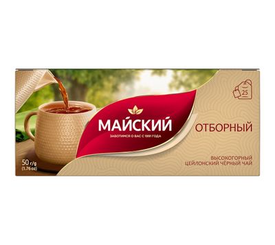 Чай черный МАЙСКИЙ Отборный (2г*25п)*18