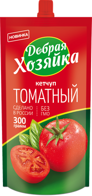 Кетчуп "Добрая Хозяйка" томатный 300 гр Пакет Дой-пак