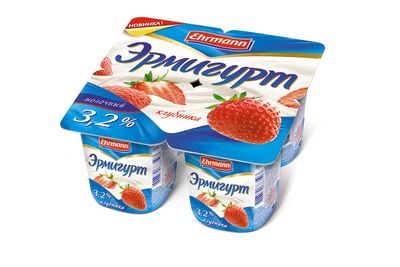 Продукт йогуртный Эрмигурт клубника 3.2%, 100г