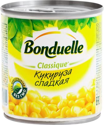 Кукуруза консервированная Бондюэль сладкая, 170г/212мл