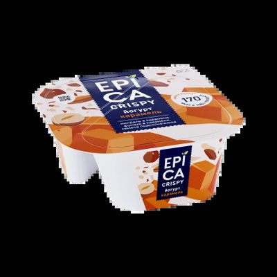 Йогурт EPICA CRISPY карамель-орех 140 г 10,2%