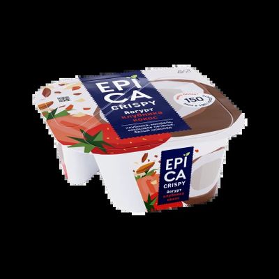 Йогурт EPICA CRISPY клубника-шоколад 140 г 7,3%