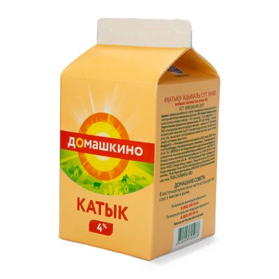 Катык напиток кисломолочный «Село Домашкино» 4% пюр-пак 400 г