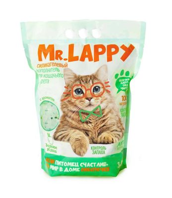 Силикагелевый наполнитель Mr.Lappy "Зеленое яблоко" 3,8 л.