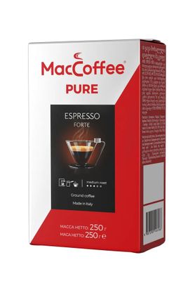 Кофе MacCoffеe PURE ESPRESSO FORTE натур.молотый, брик 250г*12шт