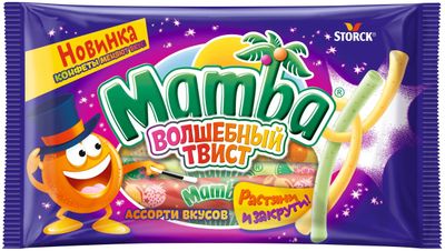 Конфеты жевательные Mamba Волшебный Твист Ассорти, 70г