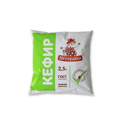 Кефир Пестравка 2,5% 450г Фин-пак