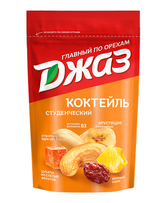  Смесь орехов и сухофруктов Джаз коктейль студенческий 150г