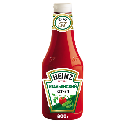 Кетчуп томатный Heinz Итальянский в бутылке, 800г