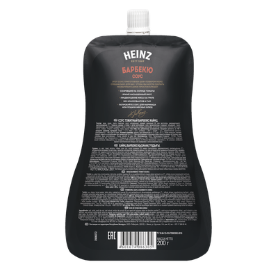 Соус томатный Heinz Барбекю, дой-пак, 200г