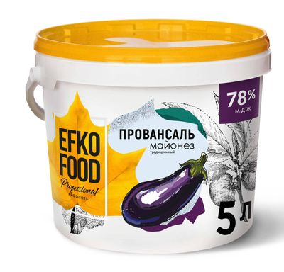 Майонез EFKO FOOD Professional 78% 5л 4,8кг