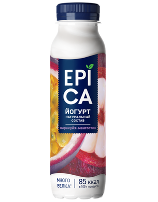 Йогурт EPICA питьевой 2,5% Маракуйа-мангостин, 260г