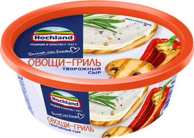Сыр творожный Hochland Овощи гриль, ванночка, 140г