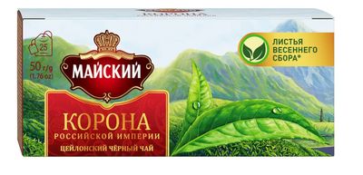 Чай черный МАЙСКИЙ Корона Российской Империи (2г*25п)*27