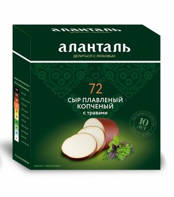 Сыр плавленый Аланталь №72 40% (с травами), 100мм 240г шт