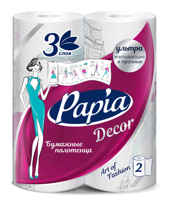 Полотенце бумажное Paria Décor 3 сл. х 2рул.