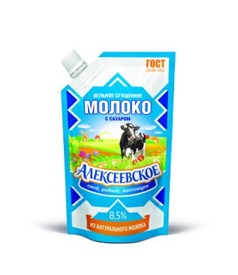 ТОП 100 Молоко сгущ. Алексеевское цельн. с сах. 8,5%, д/п 24*270 г