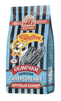 Семечки Отборные От Мартина Полосатые супер соленые 150г