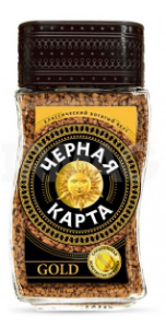 ТОП 100 Кофе Черная Карта Gold раст.ст.б. 95г *6 ТОП 100 Кофе Черная Карта Gold раст.ст.б. 95г *6