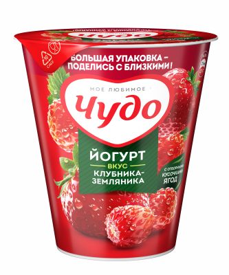Йогурт Чудо клубника-земляника 2% 290г