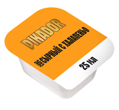 Соус PIKADOR PRO Сырный с Халапеньо, дип-пот, 25 мл/125шт