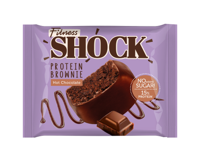 Кондитерское изделие FitnesSHOCK Брауни горячий шоколад глазированное 50 гр