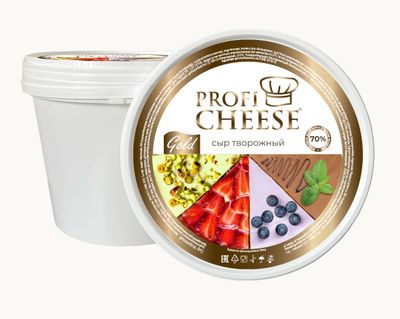 Сыр PROFI CHEESE творожный gold мдж 70% ведро 5,5 кг